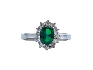 Anello Kate mini verde argento