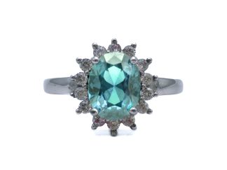 Anello Kate grande azzurro argento