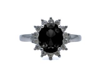 Anello Kate grande nero argento