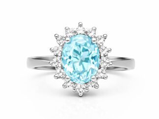 Anello Kate grande azzurro argento