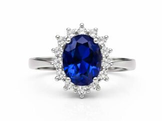 Anello Kate grande blu argento