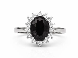 Anello Kate grande nero argento