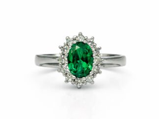 Anello Kate mini verde argento
