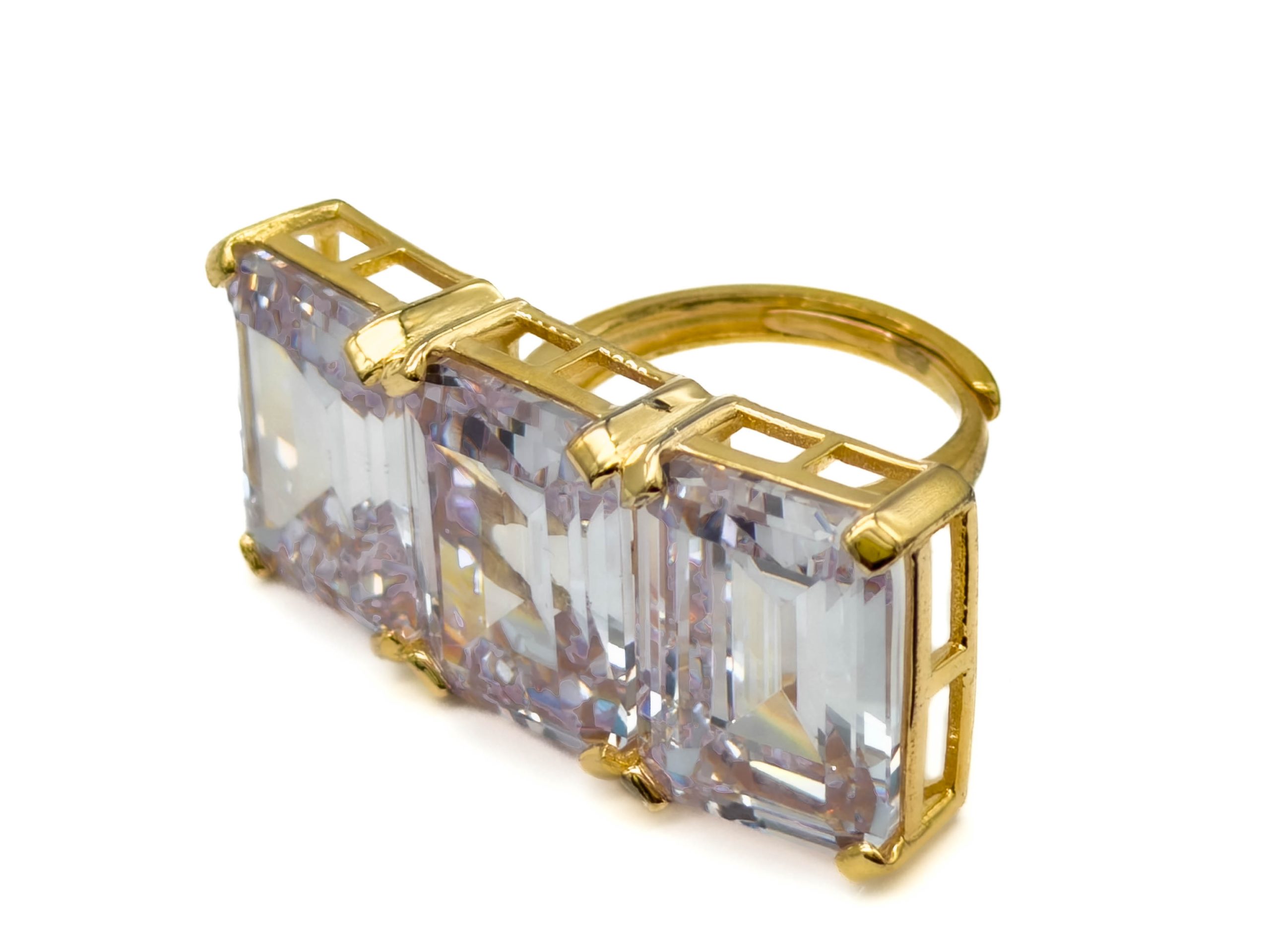 Anello trio dorato - immagine 2