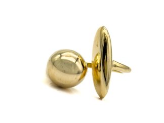 Anello bombato mod. 4 dorato