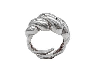 Anello croissant argento