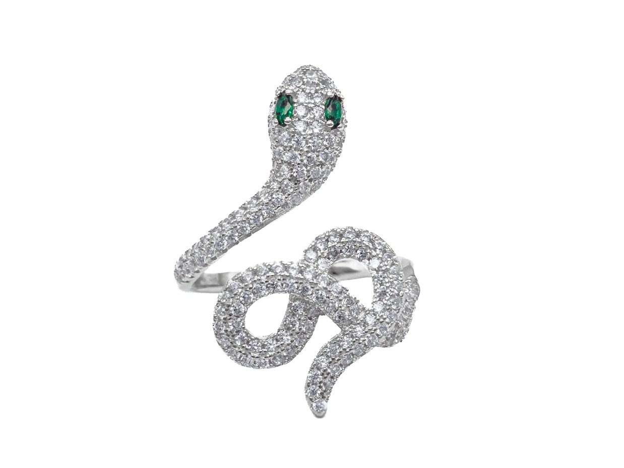 Anello serpente argento