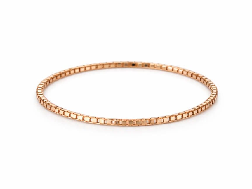 Anello catena veneziana oro rosa