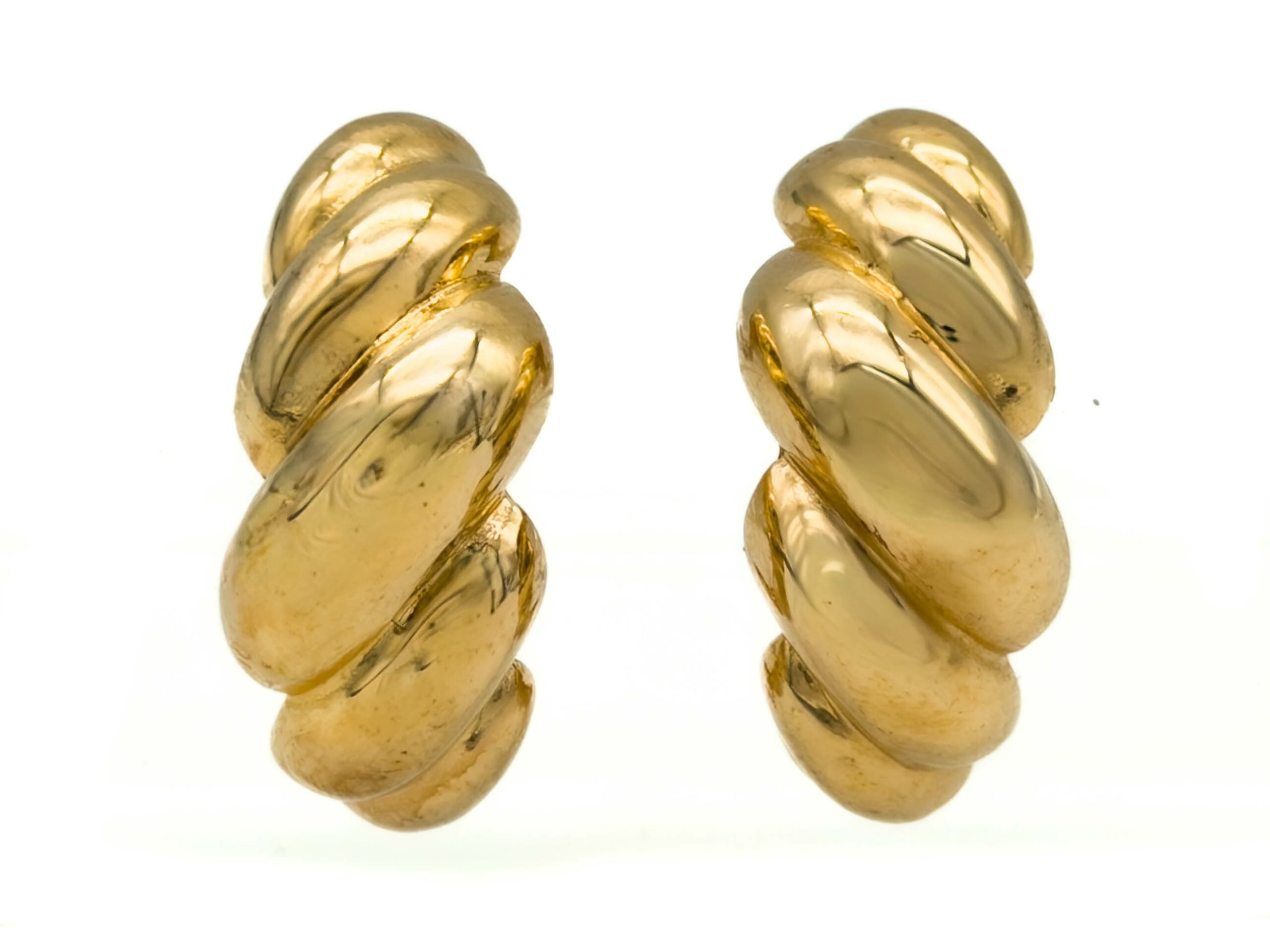 Orecchini brioches dorato