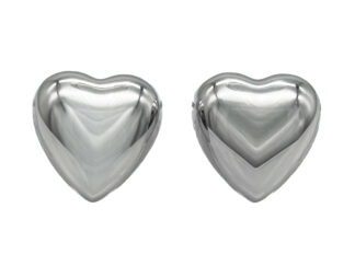 Orecchini cuore bombato mod. 2 argento