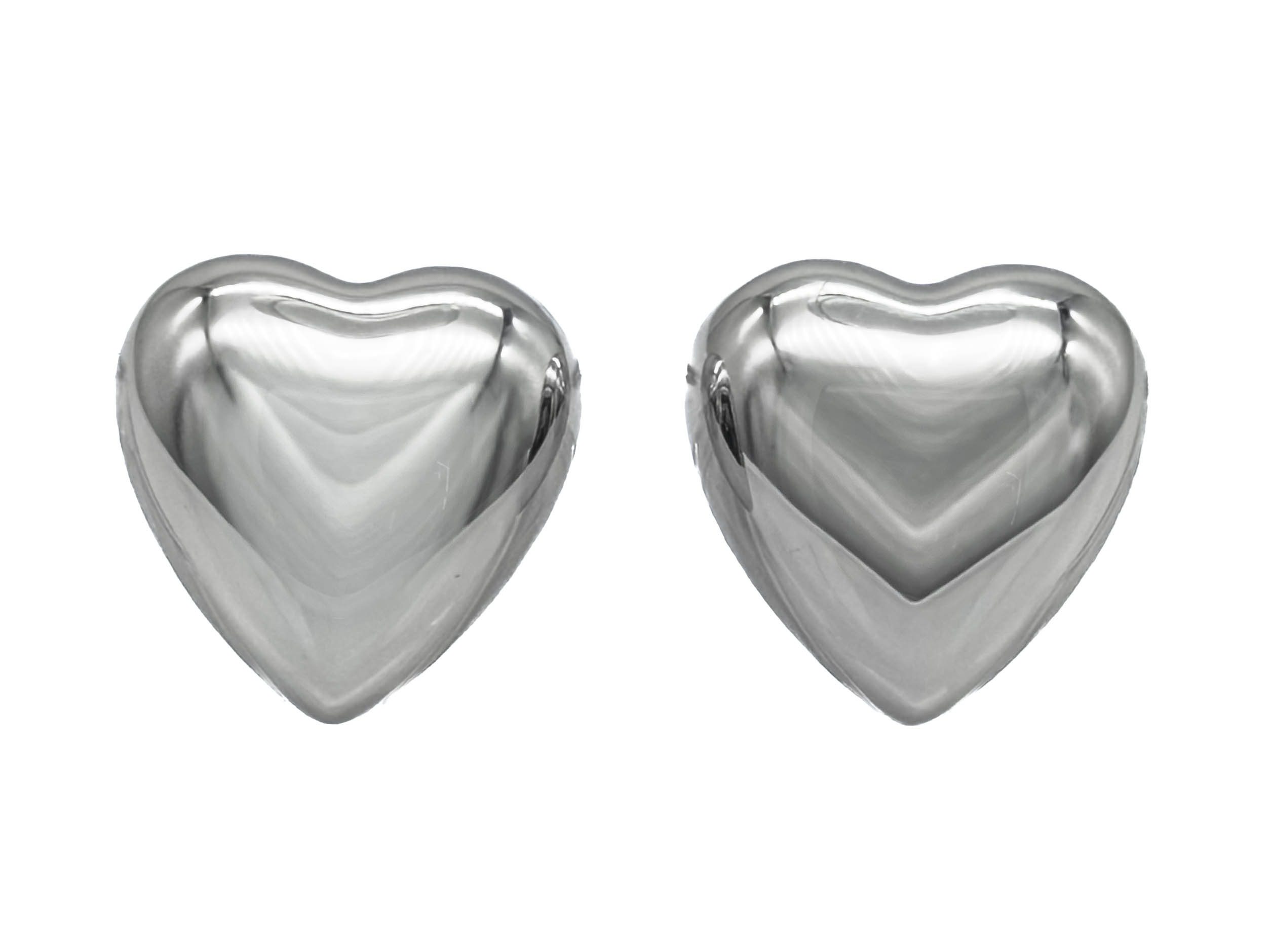 Orecchini cuore bombato mod. 2 argento
