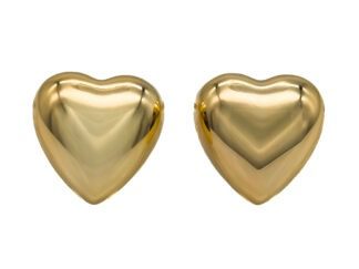 Orecchini cuore bombato mod. 2 dorato