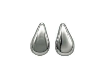 Orecchini goccia bombati argento