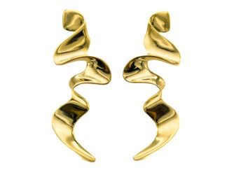 Orecchini nastro dorato